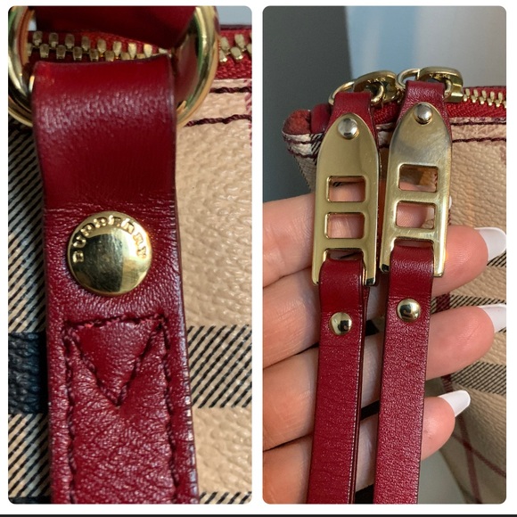 ❌SOLD❌Authentic Burberry tote with red leather - Picture 17 of 17